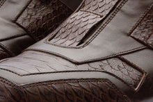 Load image into Gallery viewer, The Mugla Brown Snk Leather Men Sneaker Final Sale!