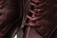 Load image into Gallery viewer, The Melo Burgundy Leather Natural Mid Calf Platform Heel Women Boot