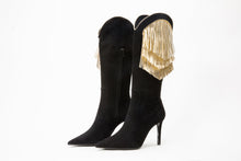 Load image into Gallery viewer, The Vienna Black Suede Leather Knee High Women  Boot