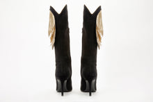 Load image into Gallery viewer, The Vienna Black Suede Leather Knee High Women  Boot