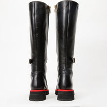 Load image into Gallery viewer, The Istinye Black Leather Knee High Lace-Up Women Boot Limited Edition