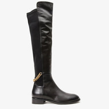 Load image into Gallery viewer, The Tallin Black Leather Knee High Women Boot