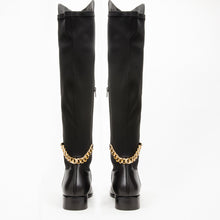 Load image into Gallery viewer, The Tallin Black Leather Knee High Women Boot