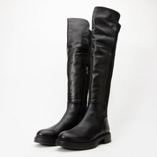 Load image into Gallery viewer, The Harmony Belle Black Leather Knee High Women Boot