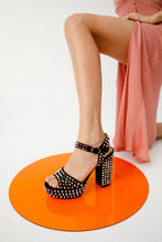 Load image into Gallery viewer, The Tampico Black Suede Leather Spike Platform Heel Women Sandal