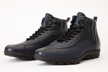 Load image into Gallery viewer, The Merter Navy Blue Leather Casual Lace-Up Men Boot Final Sale!