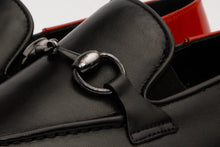 Load image into Gallery viewer, The Maratea Black Leather shoe Bit Loafer Men  Shoe
