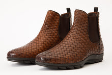 Load image into Gallery viewer, The Luxpre Tan Leather Handwoven Casual Chelsea Men Boot Final Sale!
