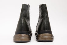 Load image into Gallery viewer, The Ottova Green Leather Lace-Up Sneaker Men Boot with a Zipper