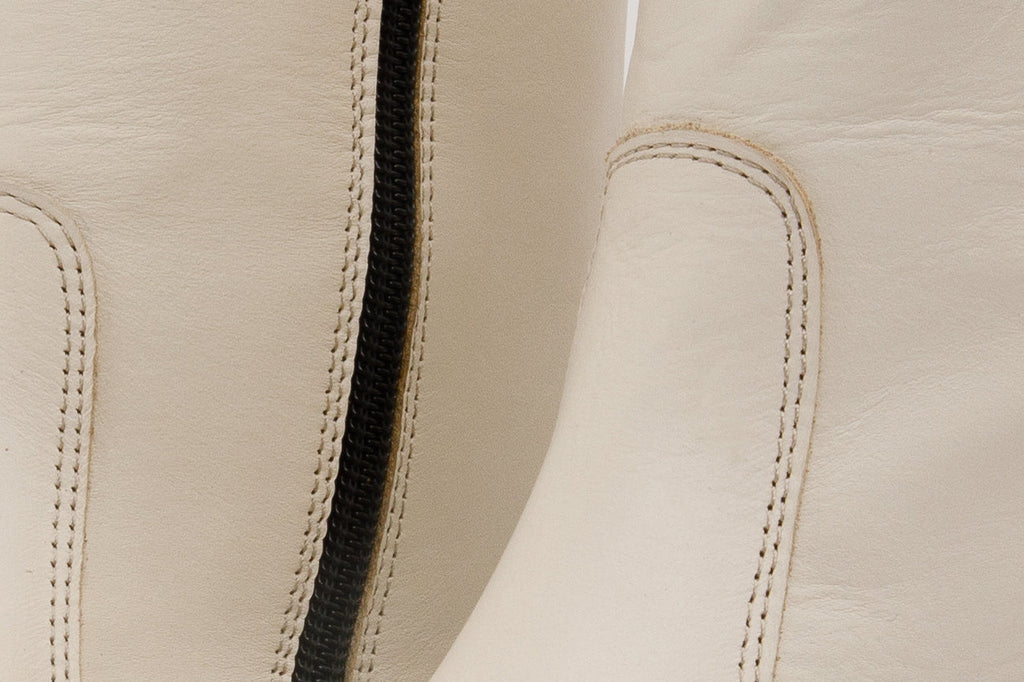 The Yako Cream Leather Mid Calf Women Boot Final Sale!