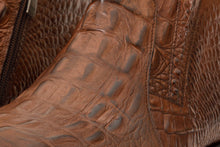 Load image into Gallery viewer, The Randor Brown Crocodile Leather Side-Zip Dress Ankle Men  Boot