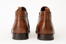 Load image into Gallery viewer, The Randor Brown Crocodile Leather Side-Zip Dress Ankle Men  Boot