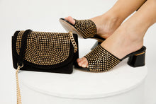 Load image into Gallery viewer, The Ailano Gold Glitter Leather Women Sandal