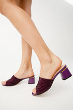 Load image into Gallery viewer, The Ailano Purple Glitter Leather Women Sandal