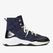 Load image into Gallery viewer, The Cambridge Navy Blue Suede Quilted Leather Ankle Women Boot Final Sale!