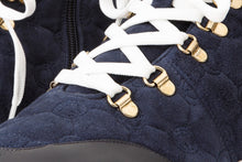 Load image into Gallery viewer, The Cambridge Navy Blue Suede Quilted Leather Ankle Women Boot Final Sale!