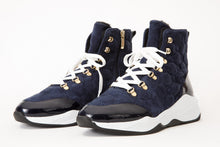 Load image into Gallery viewer, The Cambridge Navy Blue Suede Quilted Leather Ankle Women Boot Final Sale!