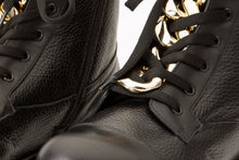 Load image into Gallery viewer, The Belgrad Black Leather Lace-Up Ankle Women Boot With a Side Zipper Final Sale!