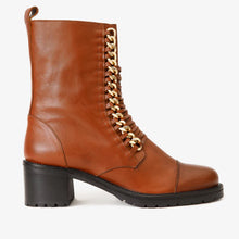 Load image into Gallery viewer, The Tuna Tan Leather Mid Calf Women  Boot