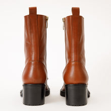 Load image into Gallery viewer, The Tuna Tan Leather Mid Calf Women  Boot