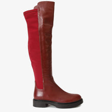 Load image into Gallery viewer, The  Harmony Belle Burgundy Leather Knee High Women Boot