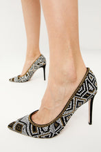 Load image into Gallery viewer, The Nampula Black Glitter Leather Pump Women Shoe