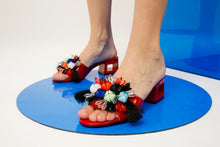 Load image into Gallery viewer, The Vigo Red Leather Block Heel Women Sandal
