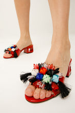 Load image into Gallery viewer, The Vigo Red Leather Block Heel Women Sandal