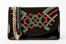 Load image into Gallery viewer, The Palma Black Glitter Leather Handbag