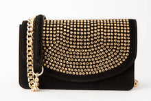 Load image into Gallery viewer, The Ailano Black Glitter Leather Handbag