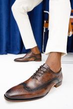 Load image into Gallery viewer, The Royal Hand Craft Brown Wingtip Oxford Men Shoe