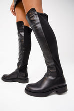 Load image into Gallery viewer, The Harmony Belle Black Leather Knee High Women Boot