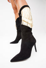 Load image into Gallery viewer, The Vienna Black Suede Leather Knee High Women  Boot