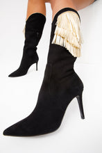 Load image into Gallery viewer, The Vienna Black Suede Leather Knee High Women  Boot