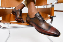 Load image into Gallery viewer, The Royal Hand Craft Burgundy Wingtip Oxford Men Shoe