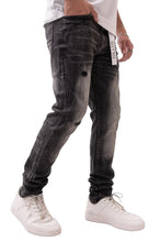 Load image into Gallery viewer, Premium Disaster Classic Skinny Stretch Denim Jeans - Black Stone