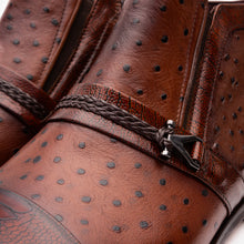 Load image into Gallery viewer, The Dallas Tan Leather Bit Ankle Zip-Up Dress Men Boot