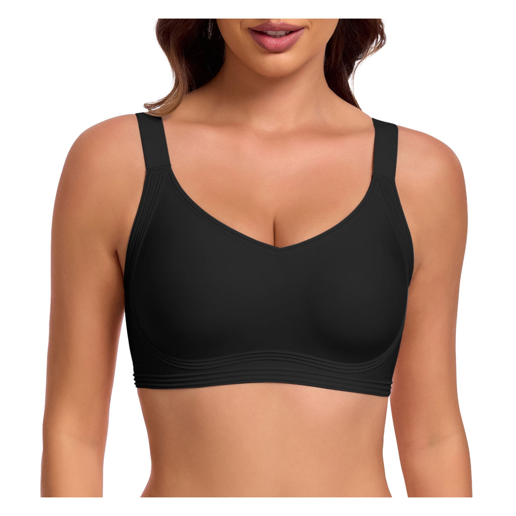 Daystry Womens Seamless Supportive Wireless Bras Push Up Full Coverage Comfortable No Underwire Bras
