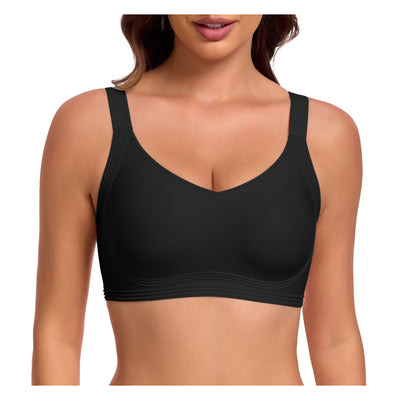Daystry Womens Seamless Supportive Wireless Bras Push Up Full Coverage Comfortable No Underwire Bras
