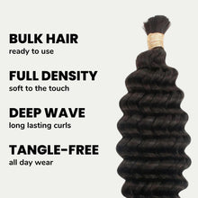 Load image into Gallery viewer, Deep Wave Bulk 100% Human Braiding Hair