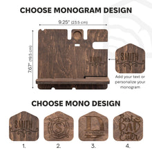 Load image into Gallery viewer, Wooden Docking Station – Personalized Gift for Him