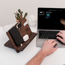 Load image into Gallery viewer, Wooden Docking Station – Personalized Gift for Him