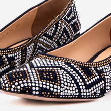 Load image into Gallery viewer, The Nampula Navy Crystal-Embellished Leather Women Pump