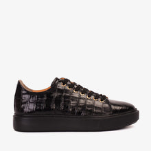 Load image into Gallery viewer, The Dublin Black Leather Men Sneaker