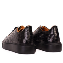 Load image into Gallery viewer, The Dublin Black Leather Men Sneaker