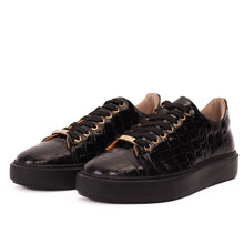 Load image into Gallery viewer, The Dublin Black Leather Men Sneaker