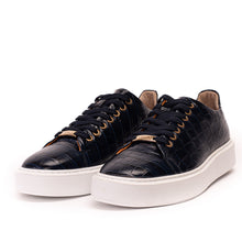 Load image into Gallery viewer, The Dublin Blue Leather Men Sneaker