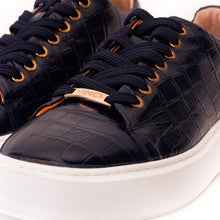 Load image into Gallery viewer, The Dublin Blue Leather Men Sneaker