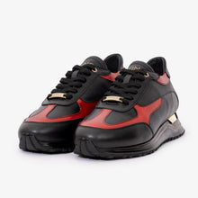 Load image into Gallery viewer, The Arda Black &amp; Red Leather Men Sneaker