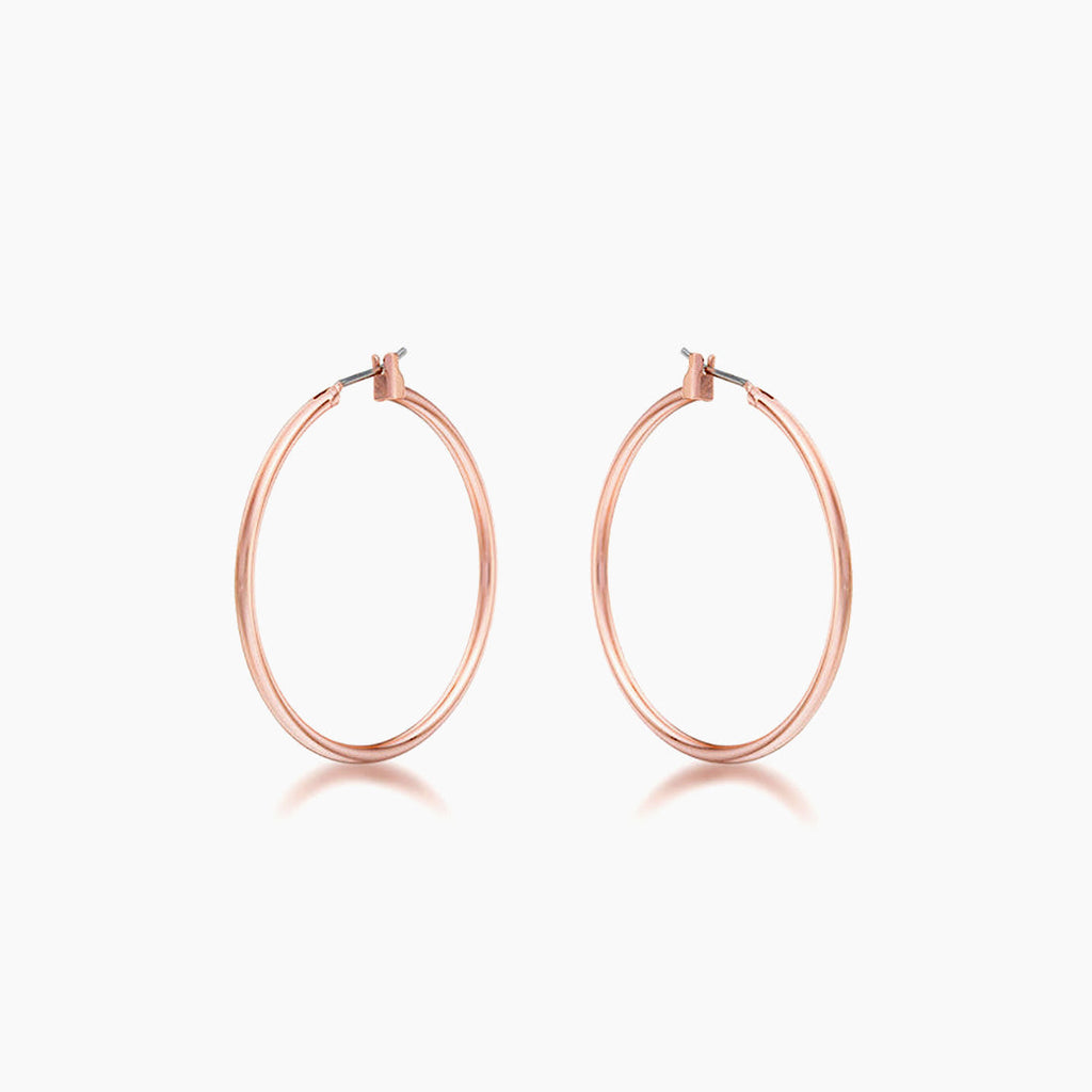 37mm  Elegant Rosegold Hoop Earrings